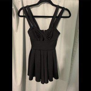 Material girl keyhole black romper
